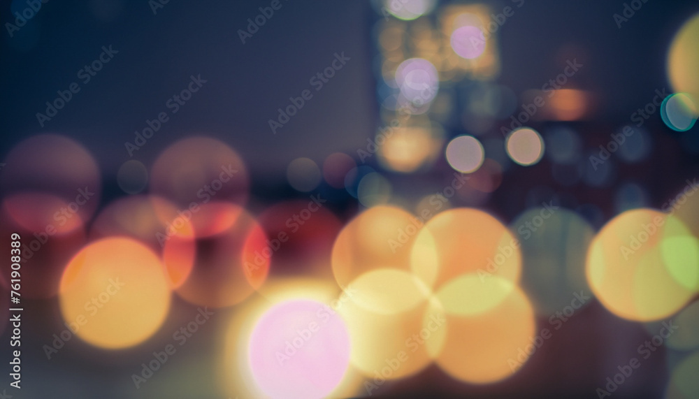 Fototapeta premium ぼかした丸い光効果を持つ抽象的な玉ボケの背景,背景ボケ,Generative AI AI画像