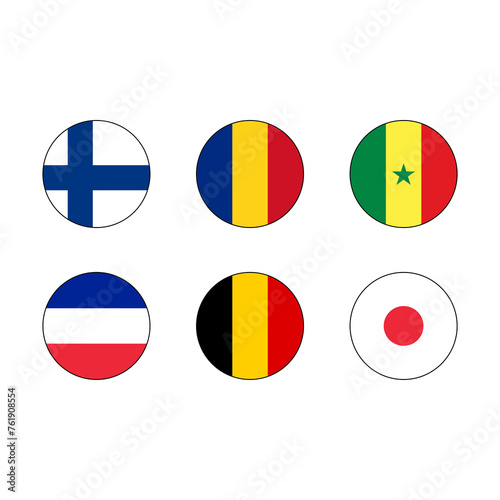 Free Download logo design vector abstract template modern symbol logo icon flag of finland flag of romania flag of senegal flag of netherlands flag of belgium flag of japan - GFXLoad