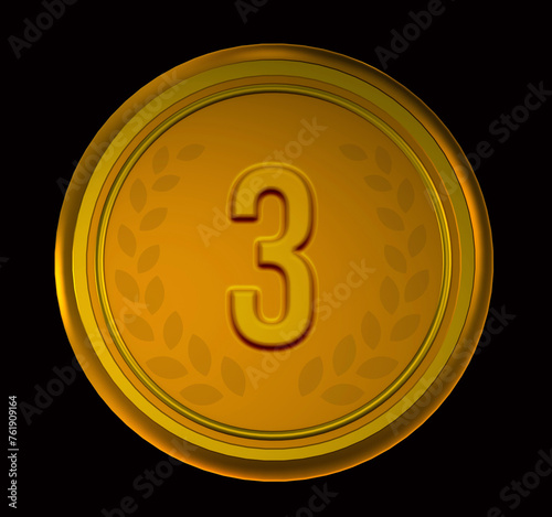 Medalla de bronce, tercer lugar.