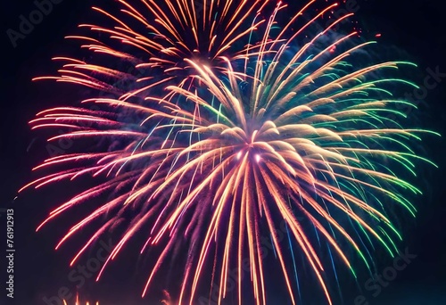 fireworks in the night sky