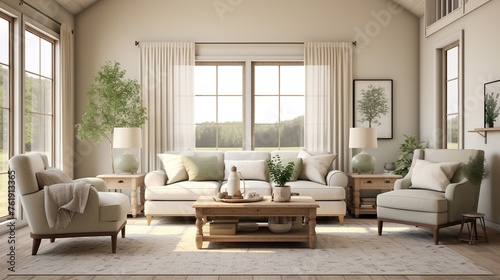 Interior composition of modern up class living room with luxurious palette  © Faisal