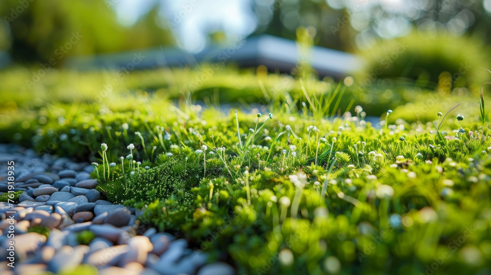 Curated visual reference: Picture Idea: Detailed Image Of A Green Roof System Composed Of Layers