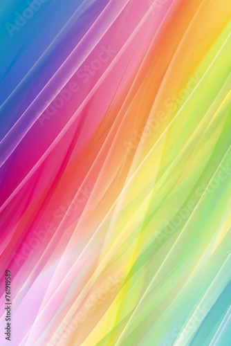 Flowing rainbow lines abstract background. Vertical image, pride month, LGBT community concept © Pajaros Volando