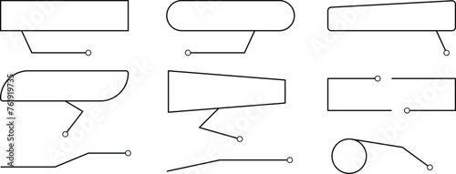 Titles collection set vector Illustration.