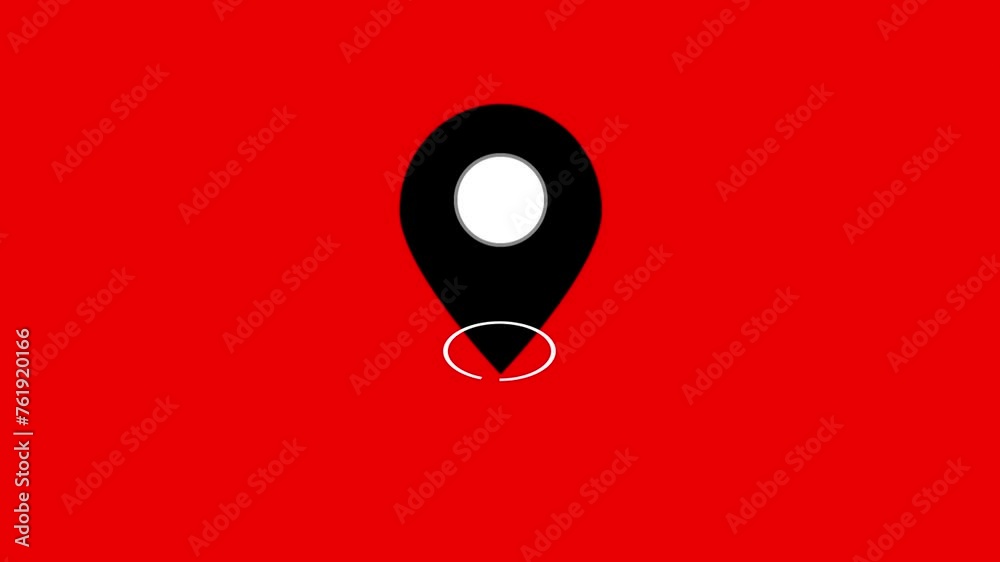 map pin animation concept, location icon