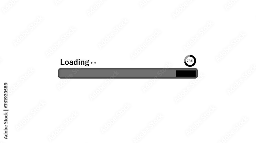 Loading bar icon animation, Progress bar motion graphic and circle rotating loading icon Loading bar icon animation, Progress bar motion graphic and circle rotating loading icon