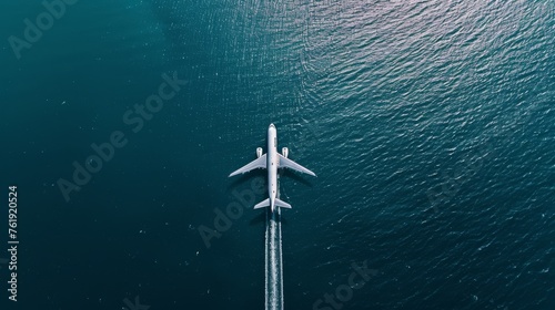 Airplane Flying Over Water