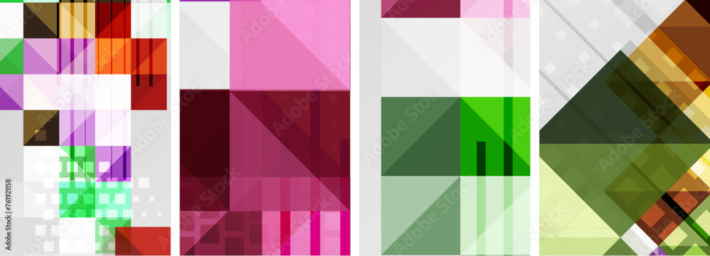 Square abstract poster set. Vector Illustration For Wallpaper, Banner, Background, Card, Book Illustration, landing page Square abstract poster set. Vector Illustration For Wallpaper, Banner, Background, Card, Book Illustration, landing page