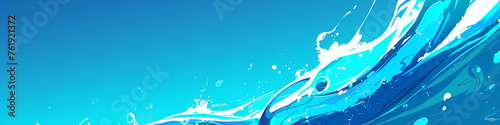 AI art, colorful water splash animation background