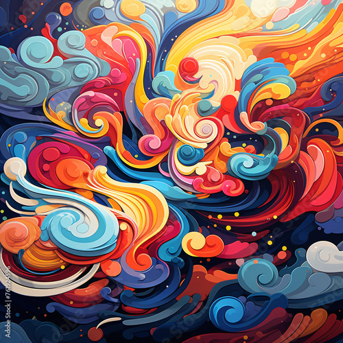 Whimsical abstract art illustrator's delight