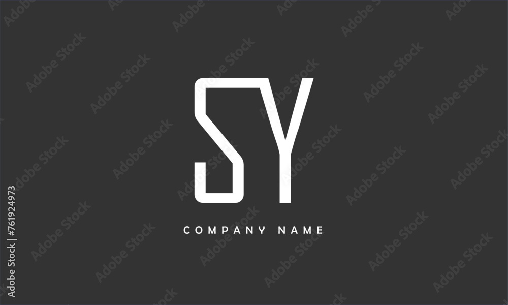 SY, YS, S, Y Abstract Letters Logo Monogram SY, YS, S, Y Abstract Letters Logo Monogram