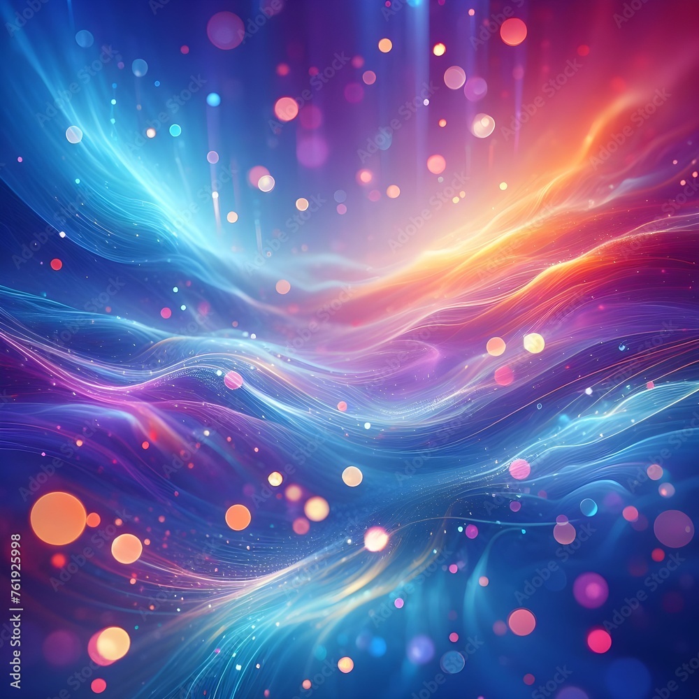 Fototapeta premium Close-up of vibrant background with blurred lights