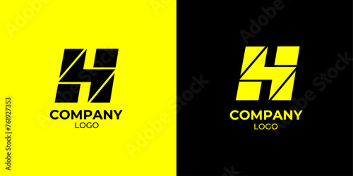 Lighting Letter H Electric Logo