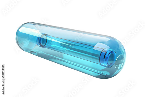 Trendy blue hydrogen cylinder