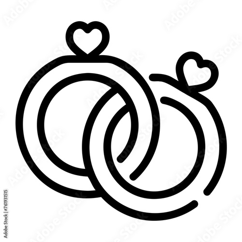 rings outline icon