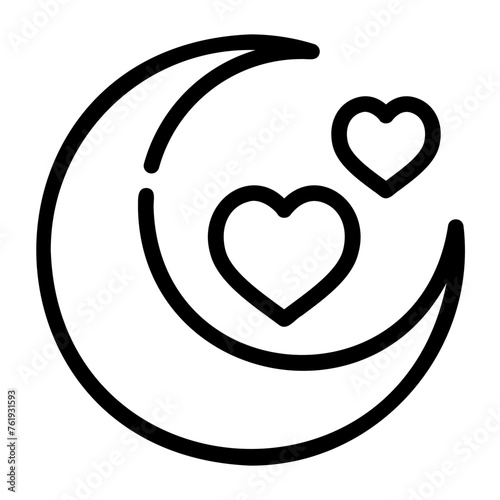 honeymoon outline icon