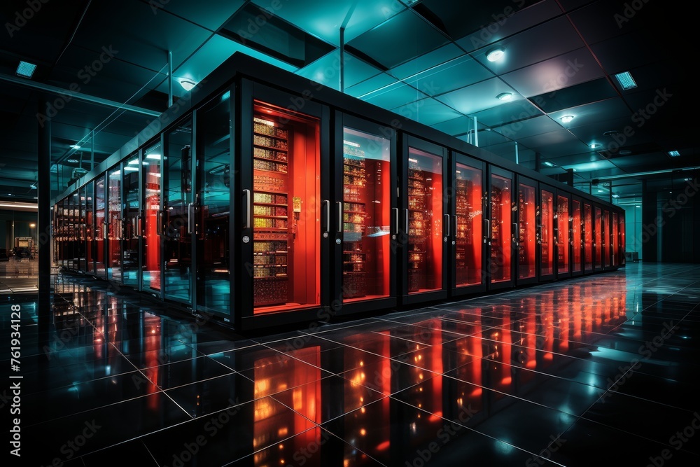 Red and Black Servers in Room Red and Black Servers in Room