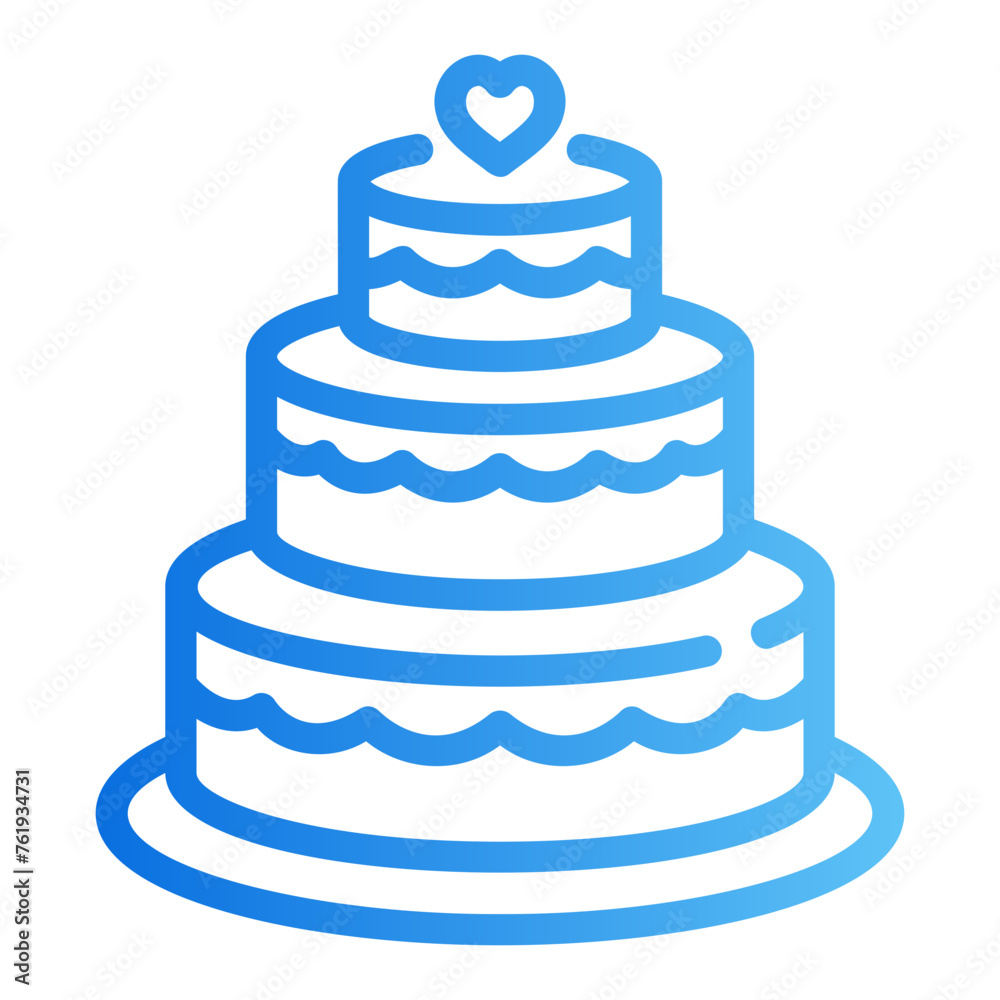 wedding cake gradient icon wedding cake gradient icon