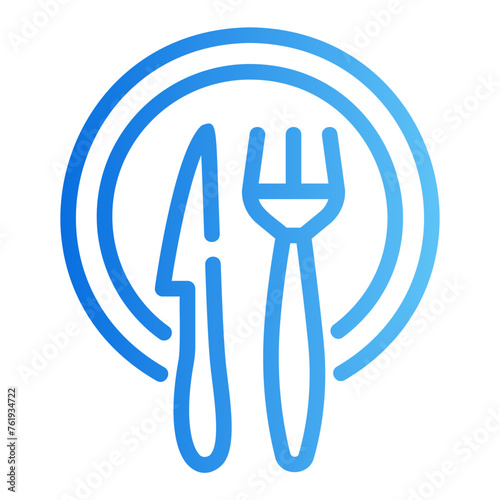 romantic dinner gradient icon
