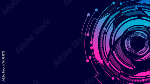 aesthetics Abstract technology circuit board circle background