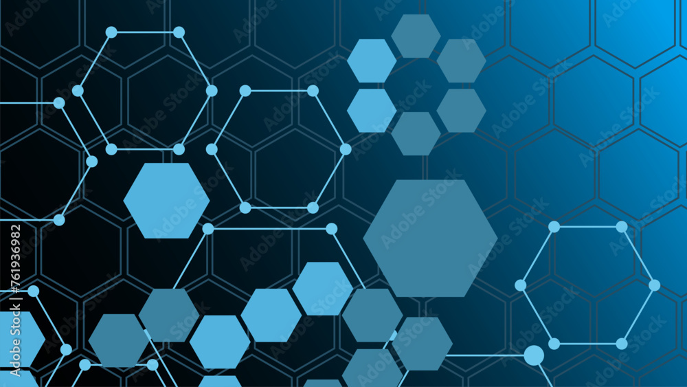 Technology Honeycomb Atmosphere blue backgrounds vector Technology Honeycomb Atmosphere blue backgrounds vector