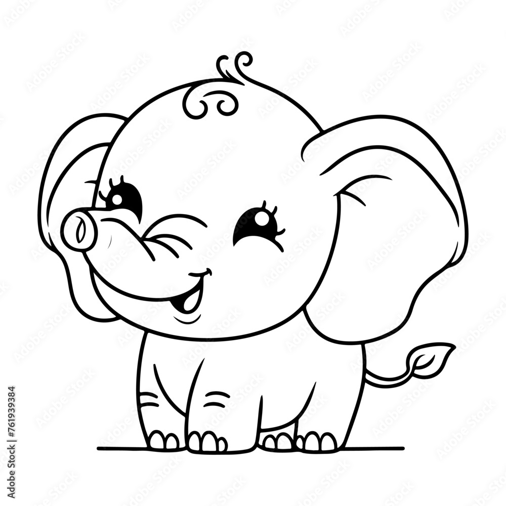 continuous single hand drawing black line art of elephant outline doodle cartoon sketch style vector illustration on white background continuous single hand drawing black line art of elephant outline doodle cartoon sketch style vector illustration on white background