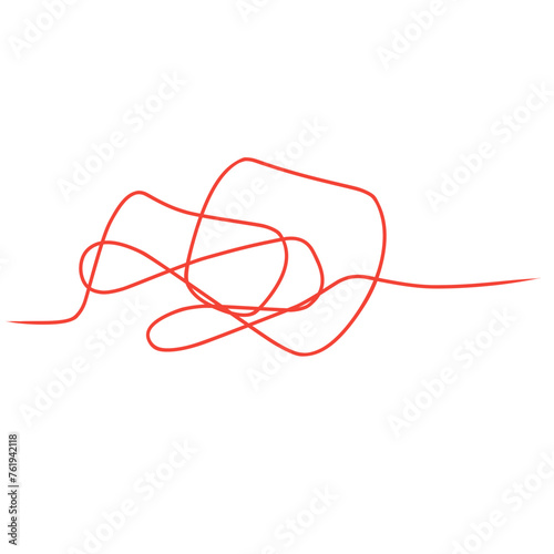 tangled red thread