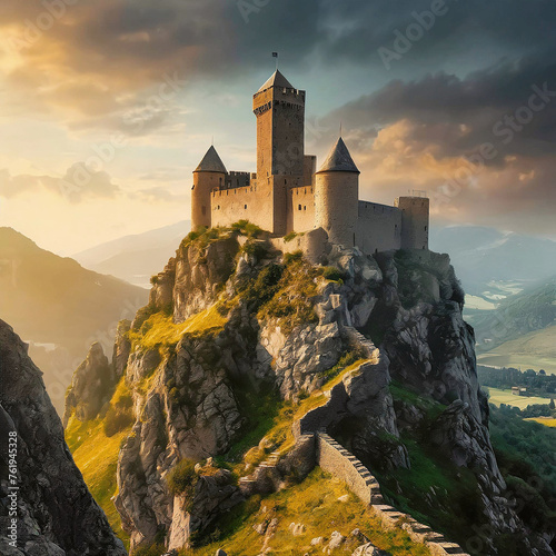 아무도 올라갈 수 없는 험준한 산악 지형에 있는 수성이 완벽한 중세시대 요새
