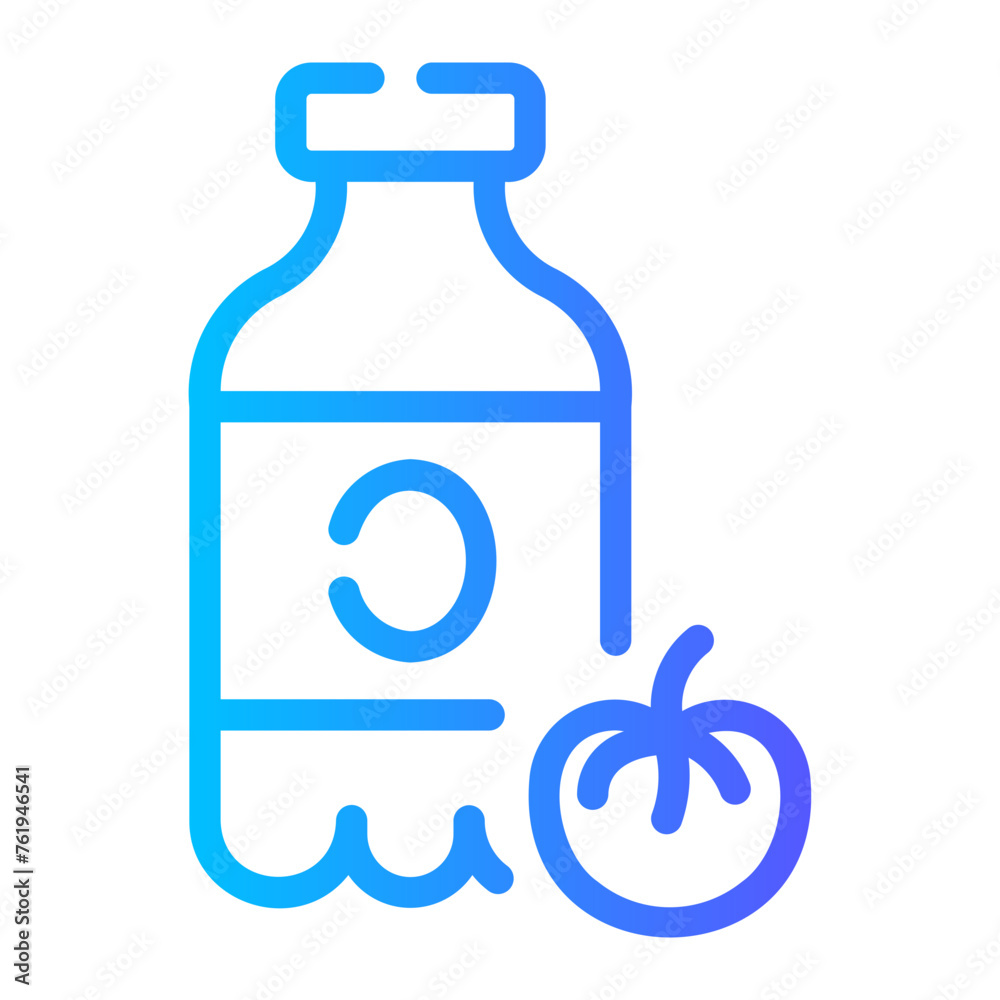 tomato juice Line Gradient Icon tomato juice Line Gradient Icon