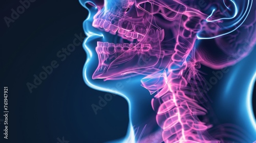 A colored diagram of the throat and vocal cords highlighting common conditions such as laryngitis vocal cord nodules and acid reflux. photo