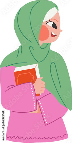 Muslim Woman Character Hijab (ID: 761949964)