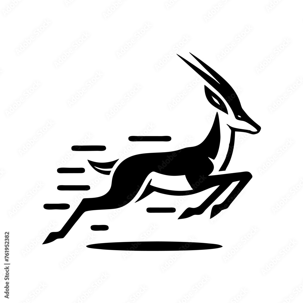 Springbok logo vector. springbok vector illustration. springbok wild ...