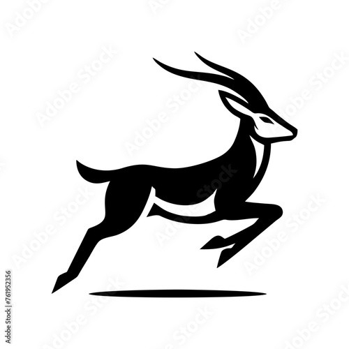 Springbok logo vector. springbok vector illustration. springbok wild animal photo