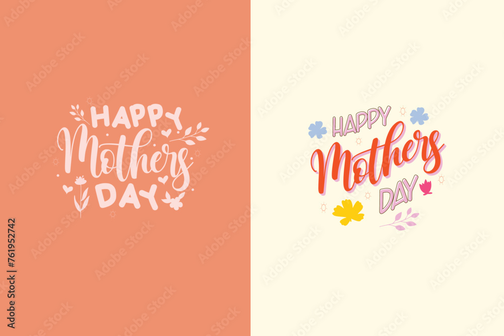 Flat mother's day brochure template	