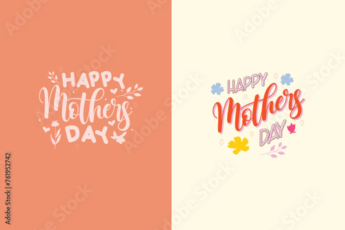 Flat mother's day brochure template	