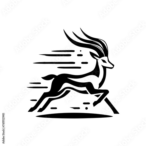 Springbok logo vector. springbok vector illustration. springbok wild animal