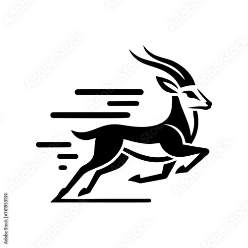 Springbok logo vector. springbok vector illustration. springbok wild animal photo