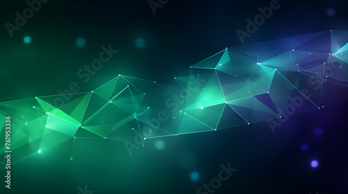 Green wave curve line in the dark. wallpaper and banner background