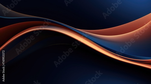 Copper curve on a dark blue background vector