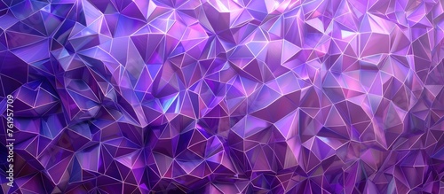 Panoramic background with violet geometric mosaic design. © Lasvu