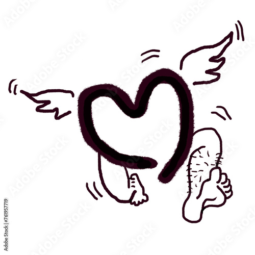 Flying heart