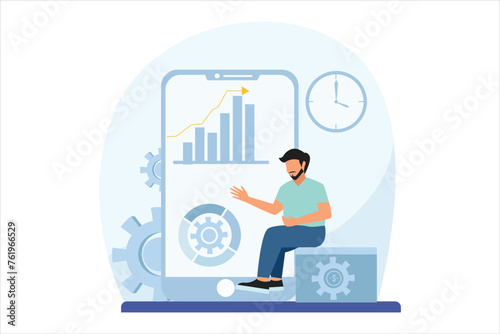 Business Management Flat Design Illustration