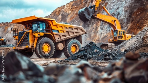 Heavy machinery and equipment used for transporting and processing the raw materials.