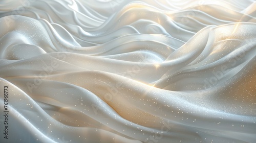 Ethereal white splash, ribbon-like liquid motion, perfect for any background, easily customized for diverse visual narratives, AI Generative
