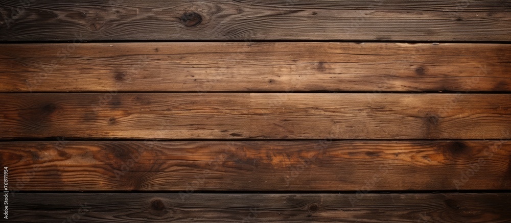 Fototapeta premium Wooden plank with textured surface for text.