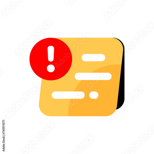 important note message concept illustration flat design vector. simple modern graphic element for ui, infographic, icon