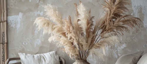 Dried pampas grass arrangement