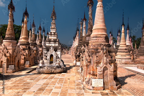 Kakku Pagoda, Shan state, Myanmar. photo