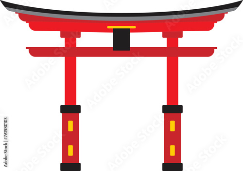 Shinto temple illustration