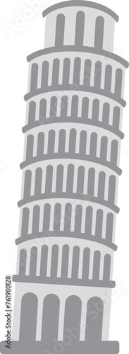 Leaning tower of Pisa illustration